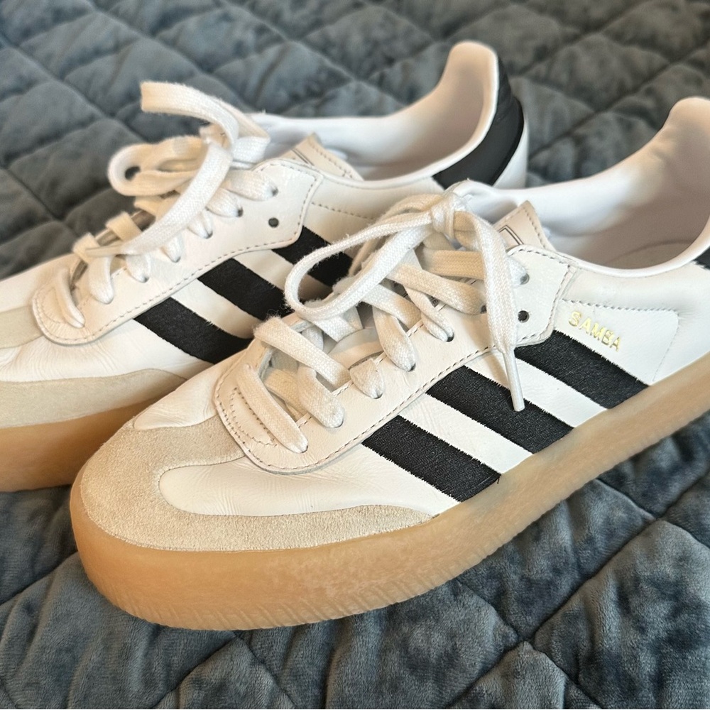 Adidas Samba White and Black Sneakers